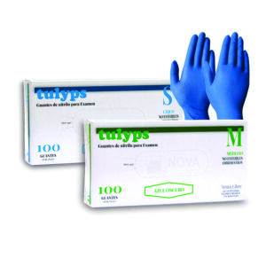 GUANTES DE NITRILO AZUL <br/>TULYPS